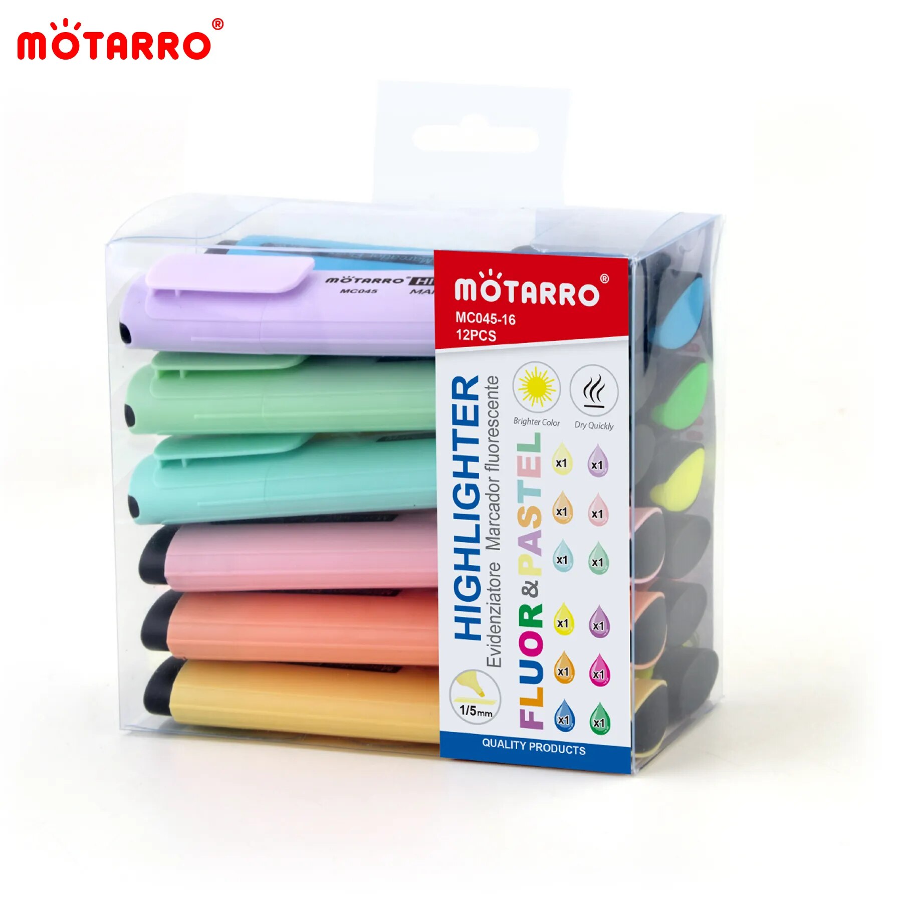Stabilo Marker Boss - MOTARRO 12 шт., маркеры для коробки