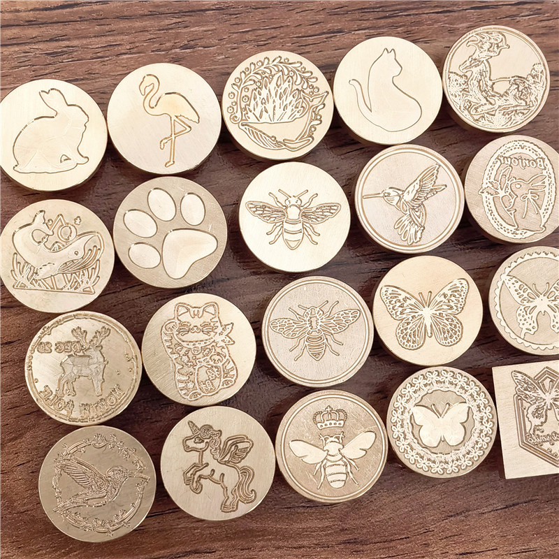 Wax Seal Stamp Kit - Наконечник для восковой печати: бабочка, животные,