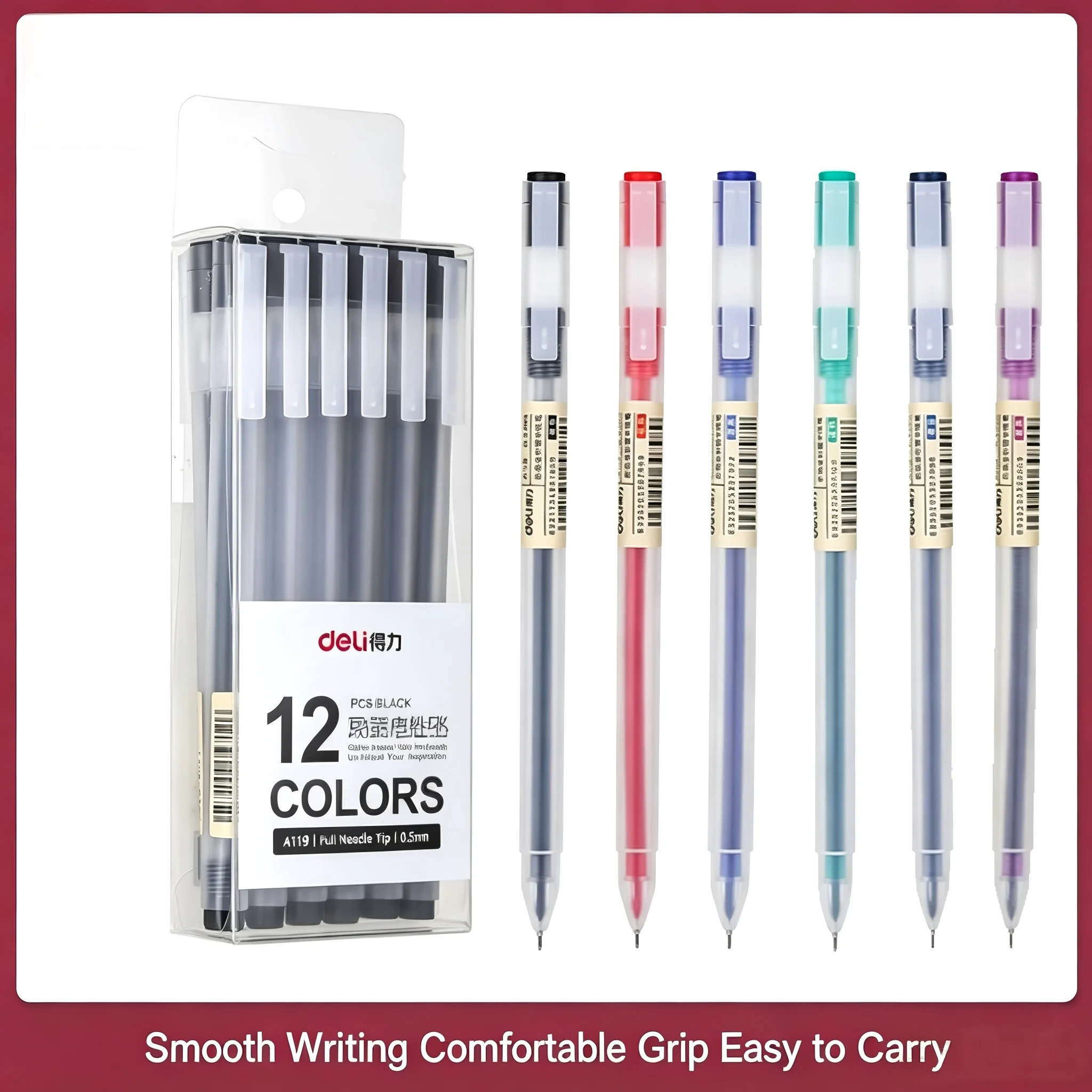 Muji Stationery Gel Pen - Гелевые ручки A119 черные, 0.5 мм,