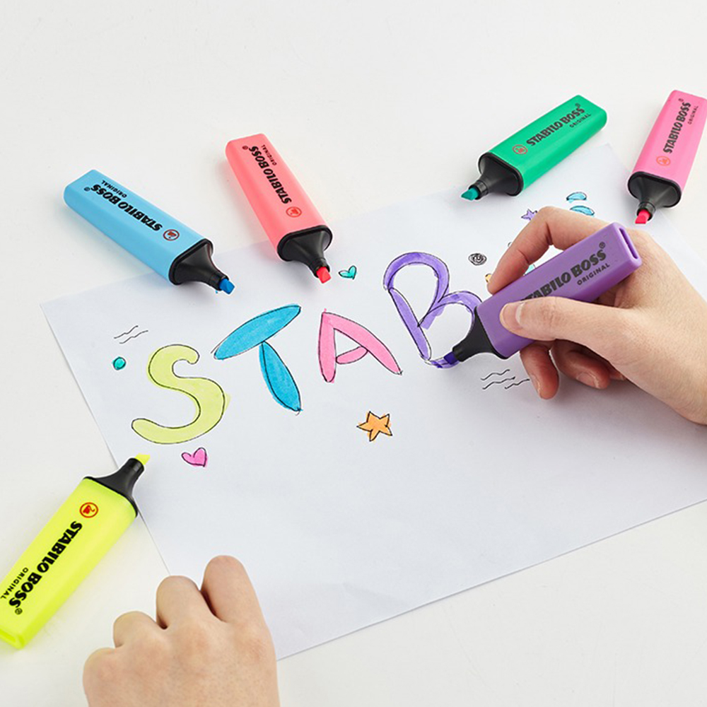 1 шт., немецкий хайлайтер Stab – обзор и цена Stabilo Marker Boss