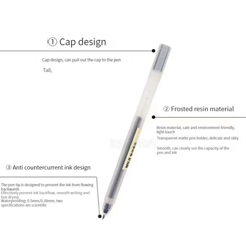 6/8 шт./компл. гелевая ручка M – обзор и цена Muji Stationery Gel Pen